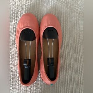 Tieks Peach Poppy Leather Ballet Flats